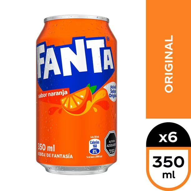 Pack 6 un. Bebida Fanta Lata 350cc