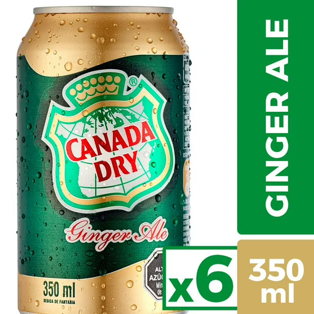 Pack 6 un. Bebida Ginger Ale Lata 350cc