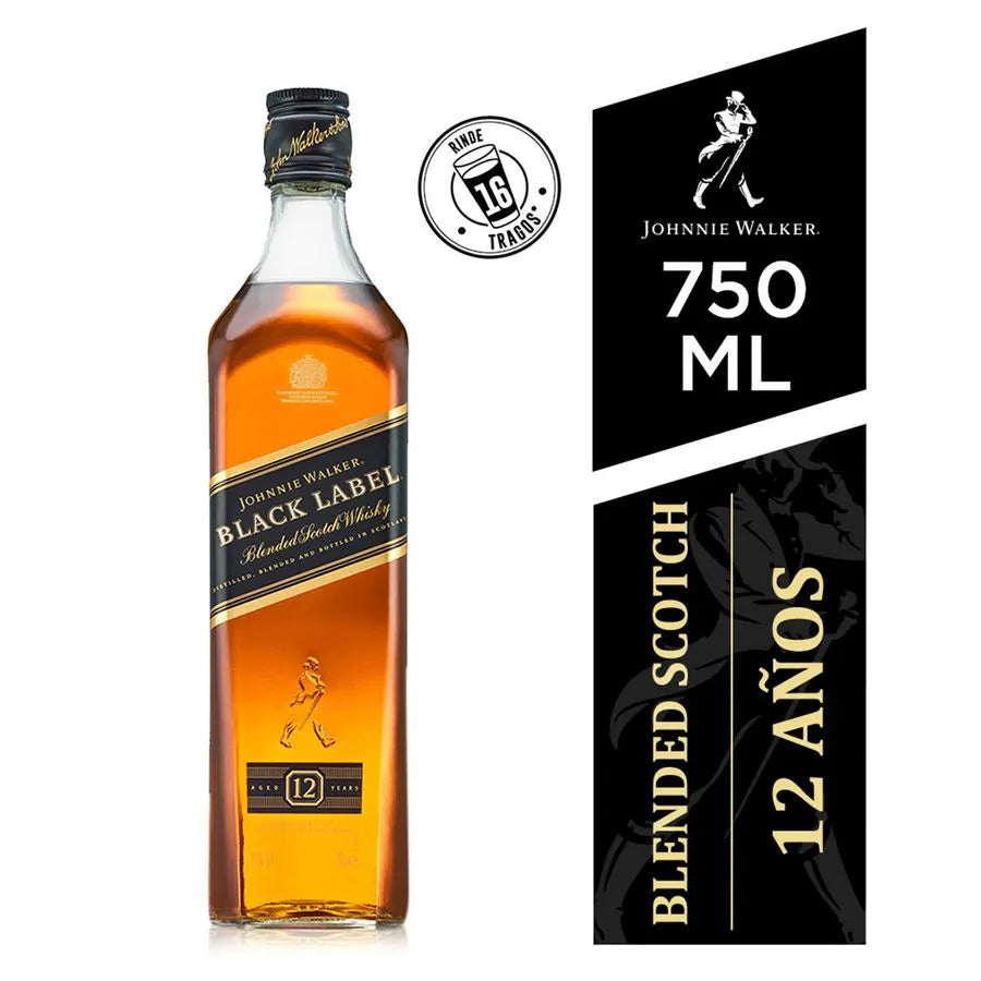 Whisky Johnnie Walker Black Label 40° 750cc