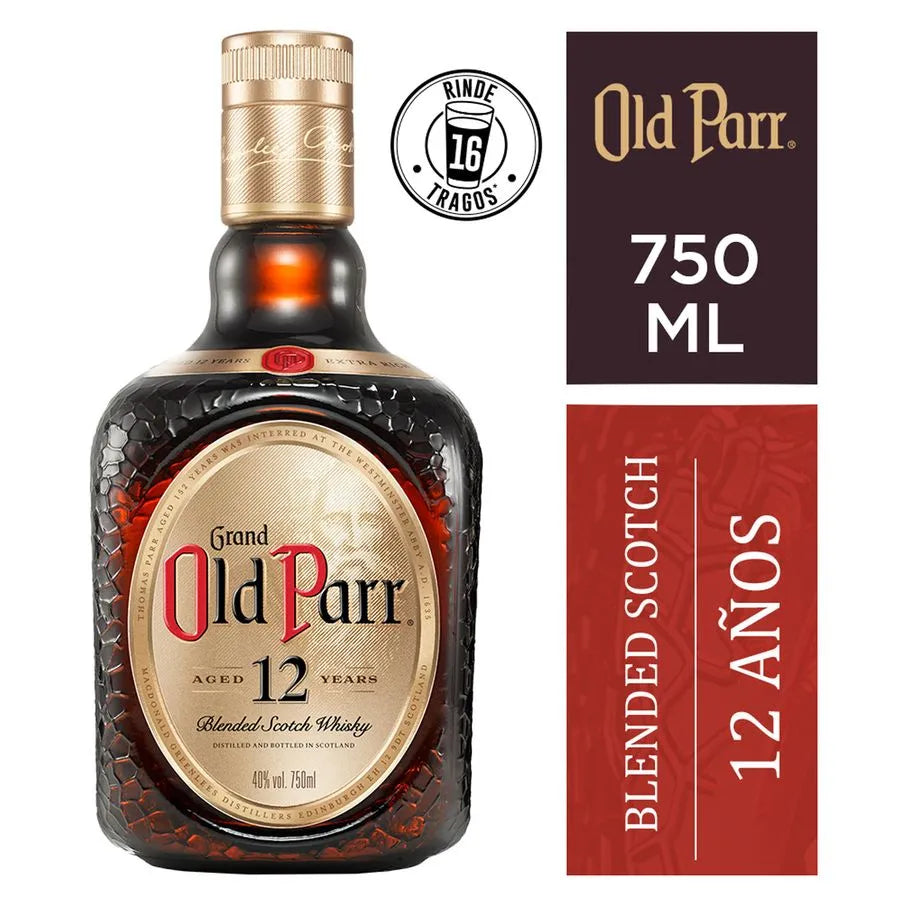 Whisky Old Parr 12 años 40° 750cc