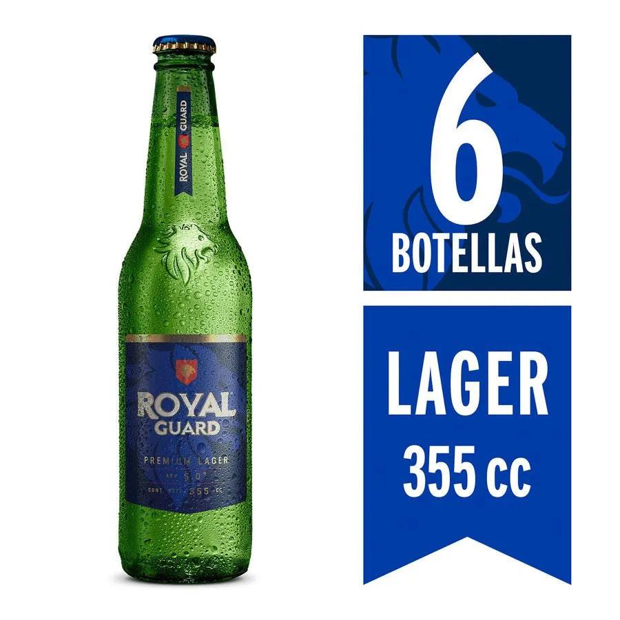 Pack 6 un. Cerveza Royal Guard Premium Lager 5° 355cc