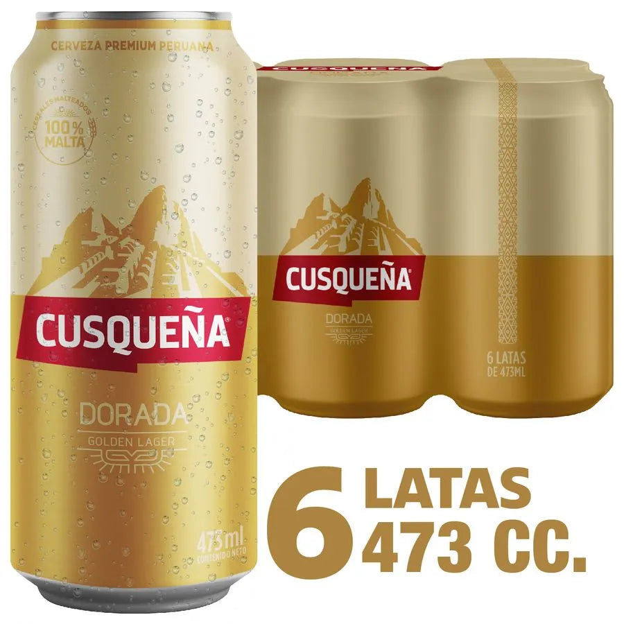 Pack 6 un. Cerveza Cusqueña Gold Lager 5° 473cc