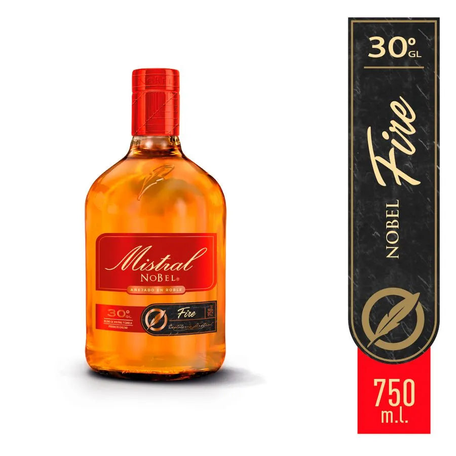 Licor de Pisco Mistral Nobel Fire 30° 750cc