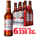 Pack 6 un. Cerveza Budweiser 5° 330cc