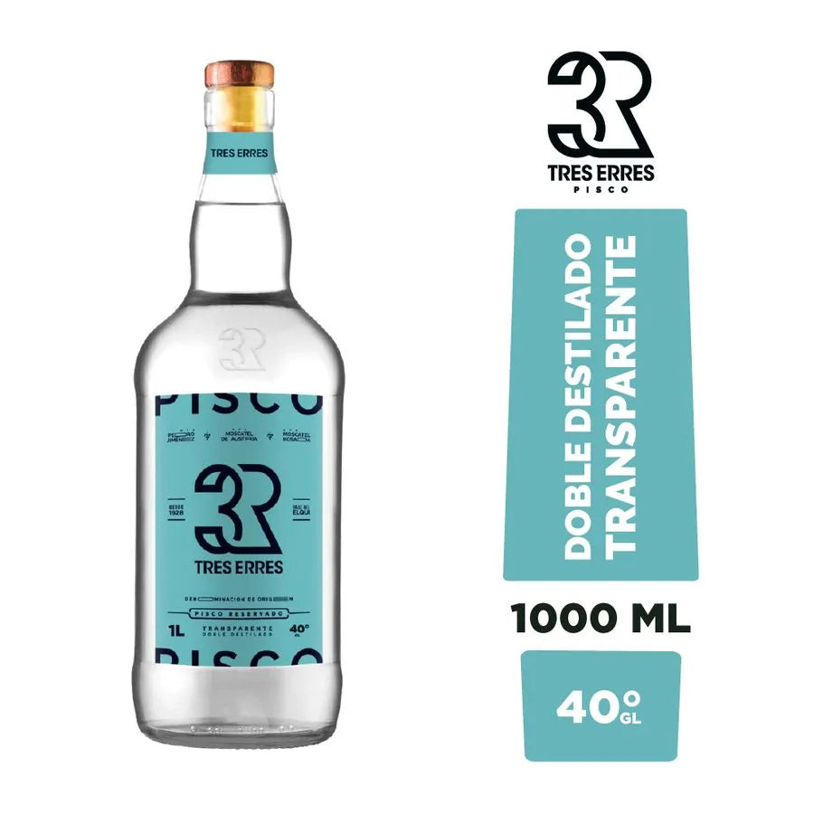 Pisco 3R Transparente 40° 1 LT