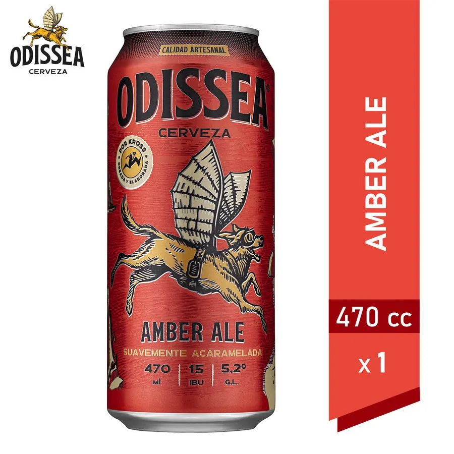 Cerveza Kross Odissea Amber Ale 5.2° Lata 470cc