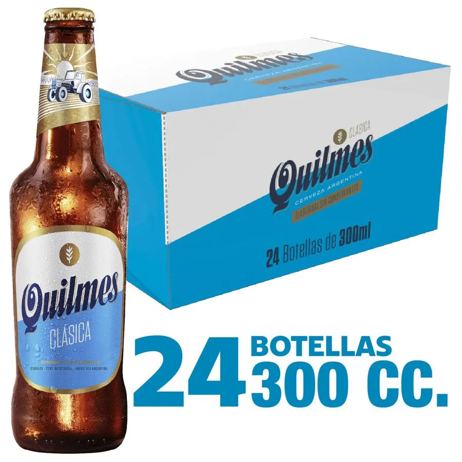 Caja 24 un. Cerveza Quilmes Lager 4.9° 300cc