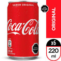 Pack 6 un. Bebida Coca-Cola Original Lata 220cc