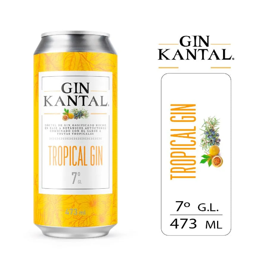 Gin Kantal Tropical 7° Lata 474cc