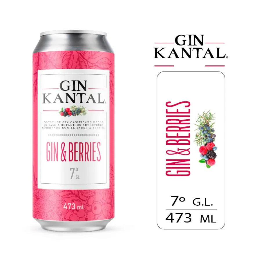 Gin Kantal Berries 7° Lata 474cc