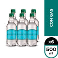 Pack 6 un. Agua benedictino Con Gas 500cc