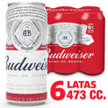 Pack 6 un. Cerveza Budweiser 5° 473cc
