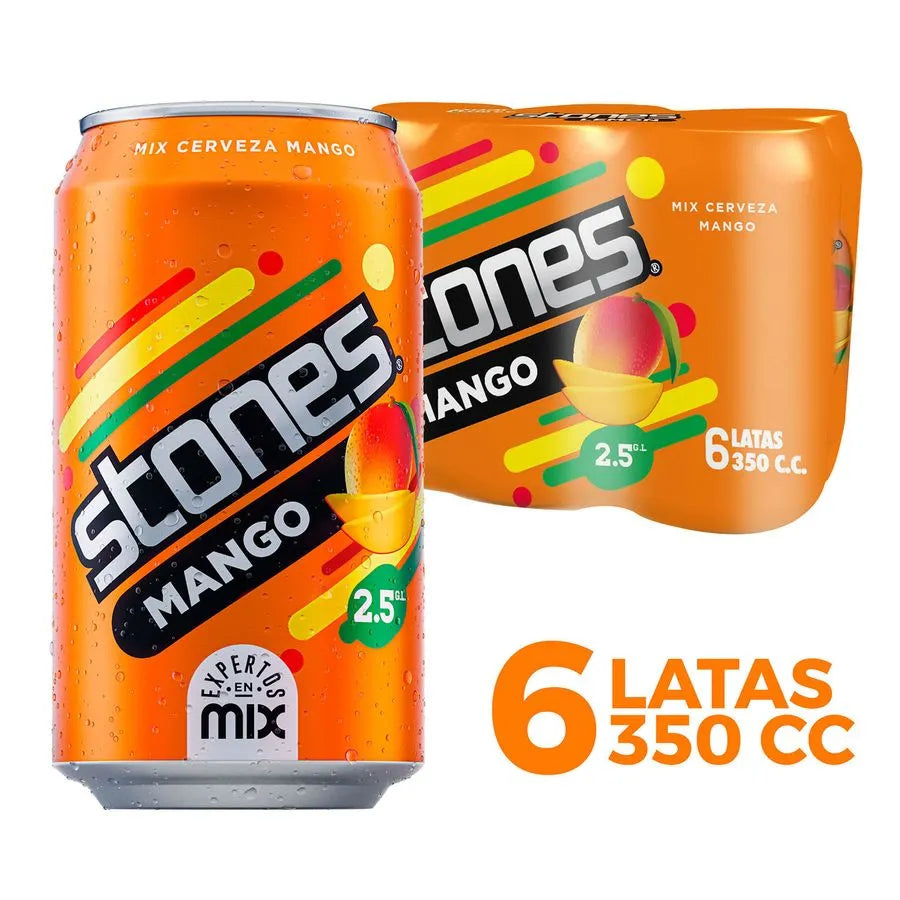 Pack 6 un. Cerveza Stones Mango Fruit Beer 2.5° 350cc