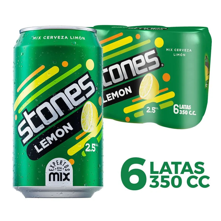 Pack 6 un. Cerveza Stones Limon Fruit Beer 2.5° 350cc