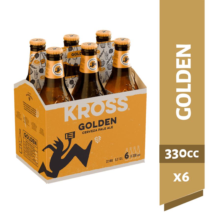 Pack 6 un. Cerveza Kross Golden Ale 5.3° 330cc