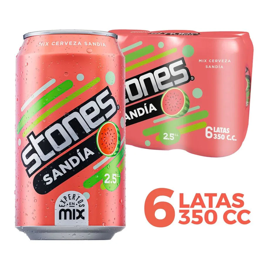 Pack 6 un. Cerveza Stones Sandía Fruit Beer 2.5° 350cc