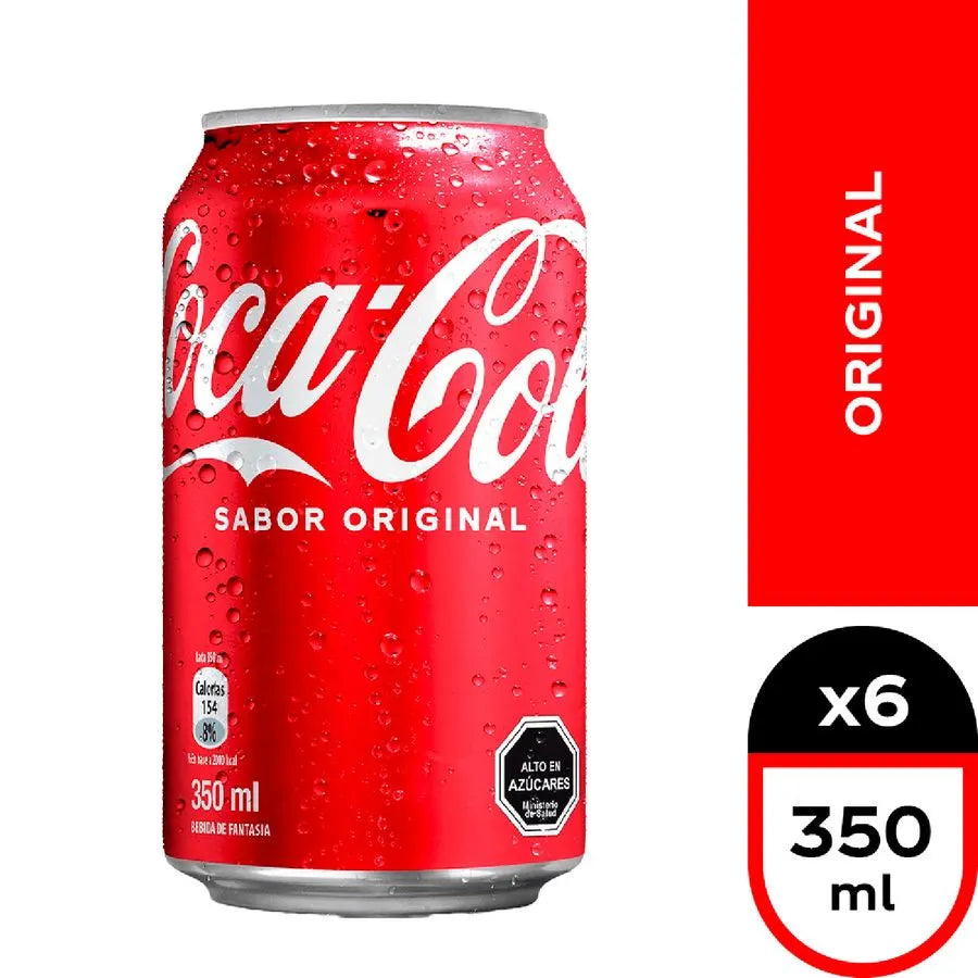 Pack 24 unidades Bebida Coca-Cola Original Lata 350cc