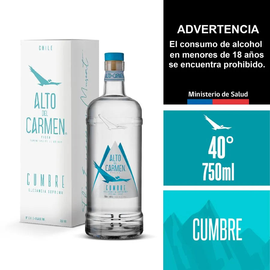 Pisco Alto del Carmen Cumbre 40° Botella 750cc