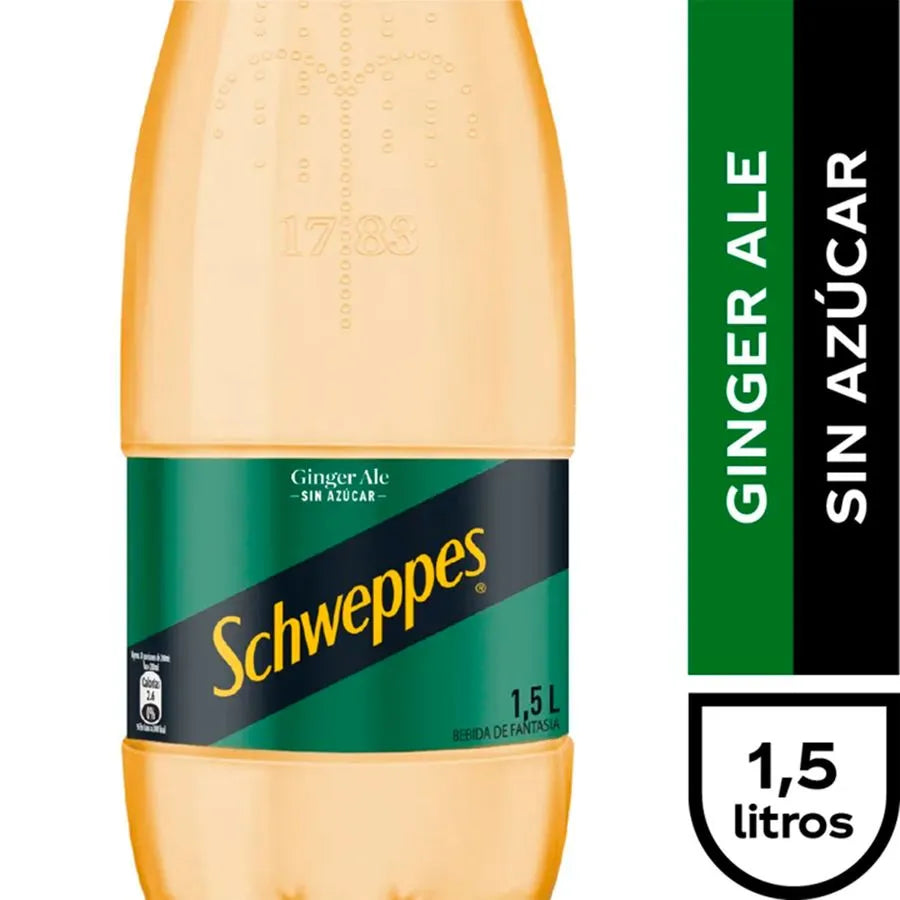 Bebida Ginger Ale Schweppes Sin Azucar 1.5 LT