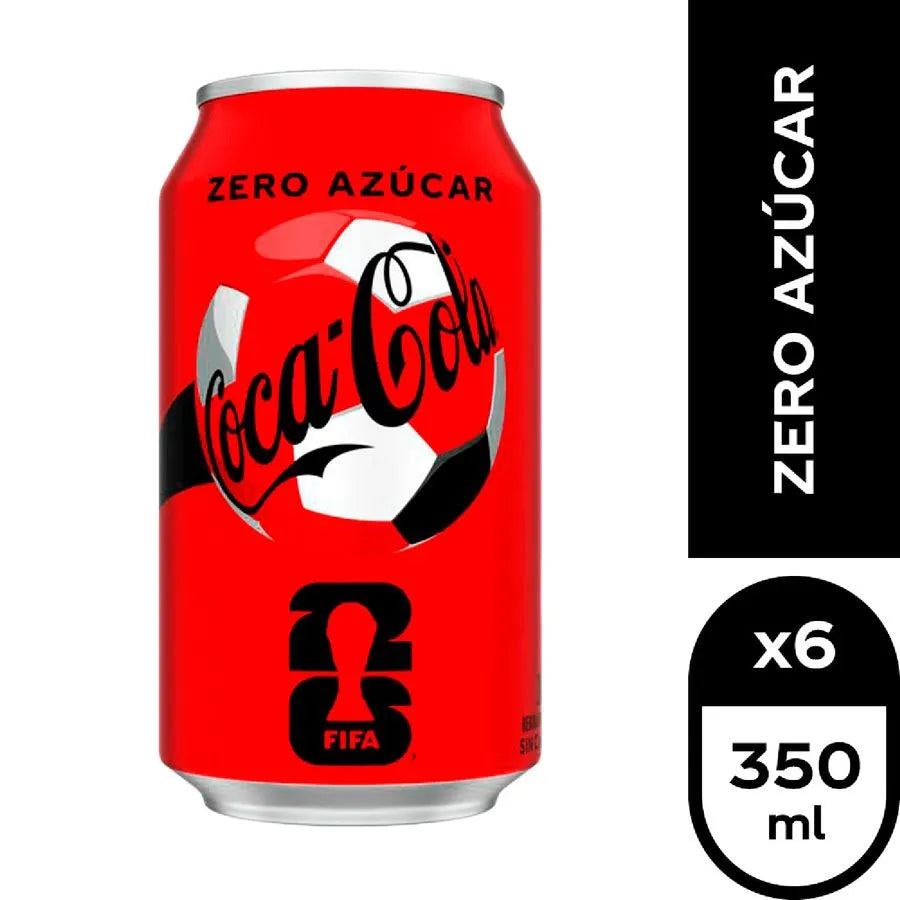 Pack 6 un. Bebida Coca-Cola Zero Lata 350cc
