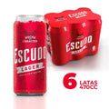 Pack 6 un. Cerveza Escudo Lager 5.5° 470cc