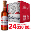 Caja 24 un. Cerveza Budweiser Botella 4.5° 330cc