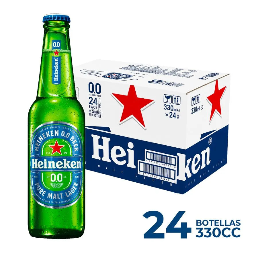 Caja 24 un. Cerveza Heineken Lager Sin Alcohol 355cc