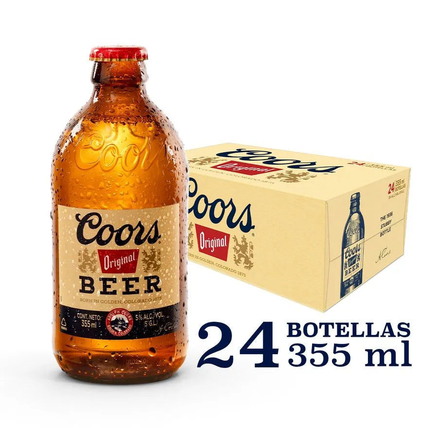 Caja 24 un. Cerveza Coors Lager 5° 355cc
