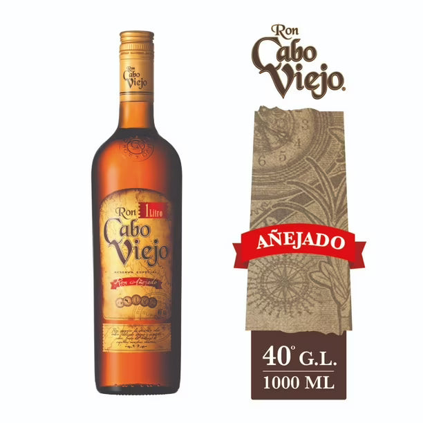 Ron Cabo Viejo Añejado 40° Botella 1 LT