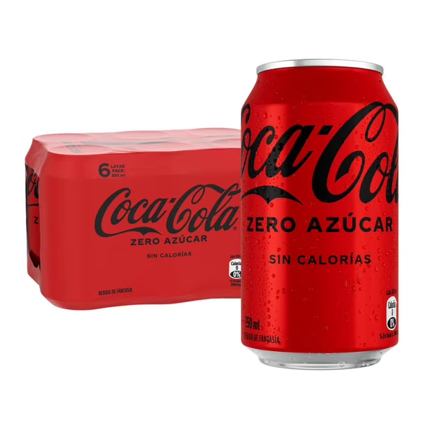 Pack 24 unidades Bebida Coca-Cola Zero Lata 350cc