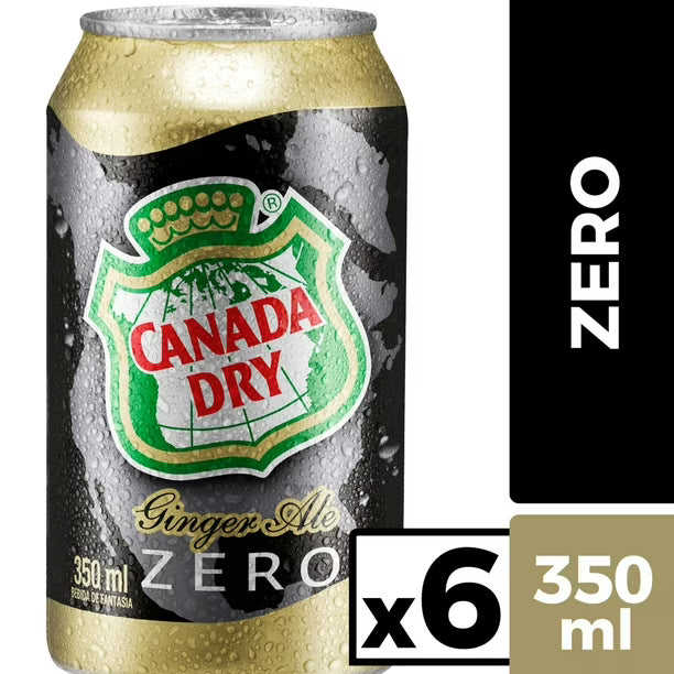 Pack 6 un. Bebida Ginger Ale Zero Lata 350cc