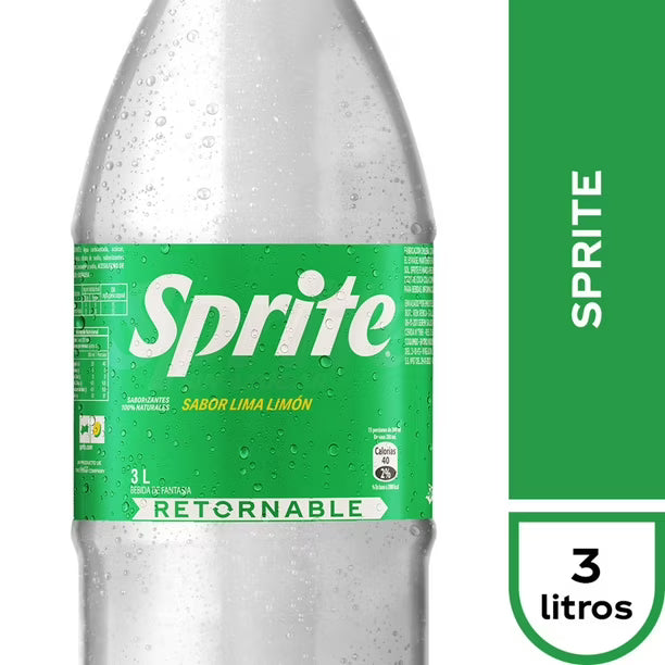 Bebida Sprite 3 LT Desechable